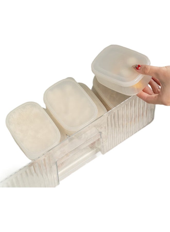 Caizhi Rice Storage Containers, Refrigerator Food Keepers, Storage Boxes, Lunch Boxes, Bento Boxes, Microwave-Safe, Set Of 6, Cz6628 - Image 1