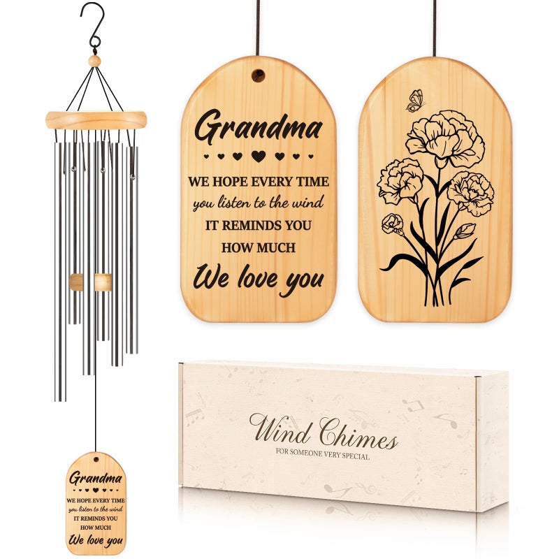 Milcier Gifts for Grandma Grandma Birthday Gifts Grandma Wind Chimes Best Christmas Mothers Day Thanksgiving Present for Grandmother Nana Granny - Image 2