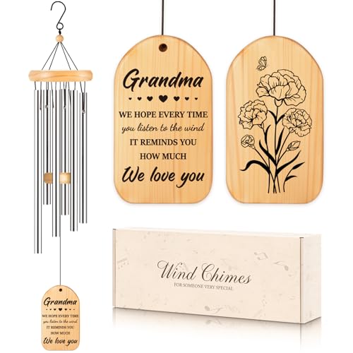 Milcier Gifts for Grandma Grandma Birthday Gifts Grandma Wind Chimes Best Christmas Mothers Day Thanksgiving Present for Grandmother Nana Granny - Image 1