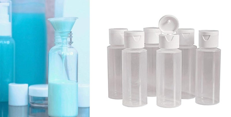 DIY Crafts DIY Crafts 24 Botles Funnel ClearTransparent FlipCap 200ml Transparent Plastic Air Flight Travel Bottle Transparent Plastic Air Flight Travel Bottle S24 Botles Funnel ClearTransparent  - Image 4