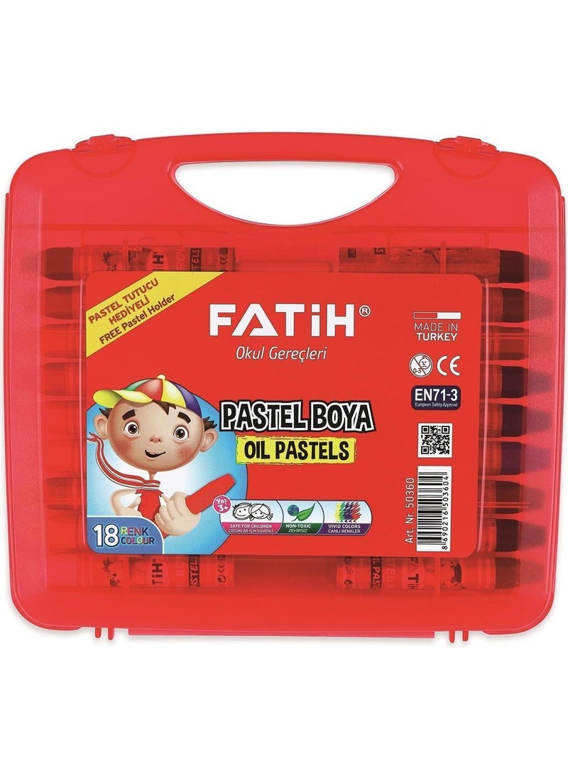 Fatih King Size Crayon 18 Colors (With Bag) 