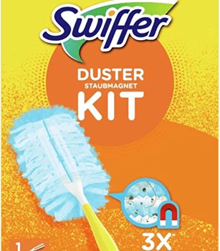 Swiffer Swiffer  Duster Trap  Lock Kit 1 Handle  5 Refills  1 Set Light Blue 