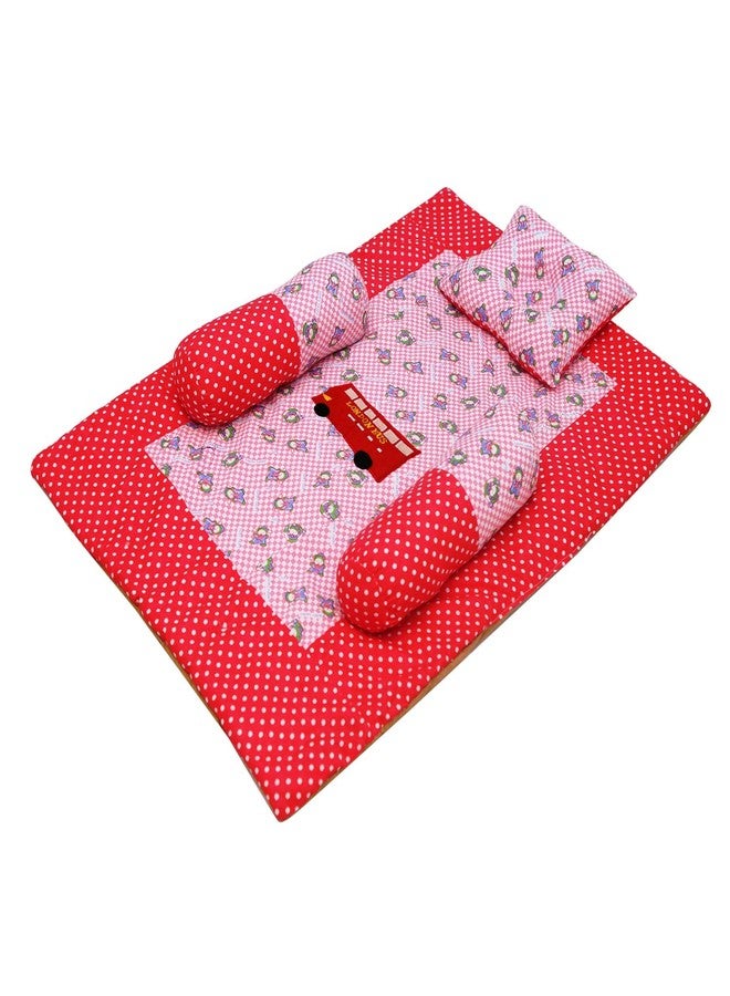 Creative Textiles Cotton Multicolor Baby Bedding Set 4Pc Feels Like Mother's Lap (Blue Bus Design) Soft Cotton Material NestUltra Soft Cusioned - Image 2