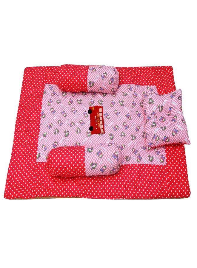 Creative Textiles Cotton Multicolor Baby Bedding Set 4Pc Feels Like Mother's Lap (Blue Bus Design) Soft Cotton Material NestUltra Soft Cusioned - Image 3