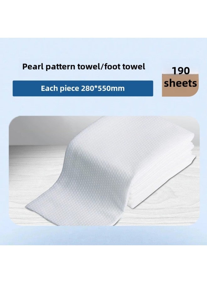 Generic Disposable Towel Wood Pulp Foot Therapy Foot Bath Special Foot Wipe Beauty Salon Pillow Towel Household Hairdressing Shop Nail Tissue-Color:Pearl Pattern 28*55cm [190 Sheets] - Image 1