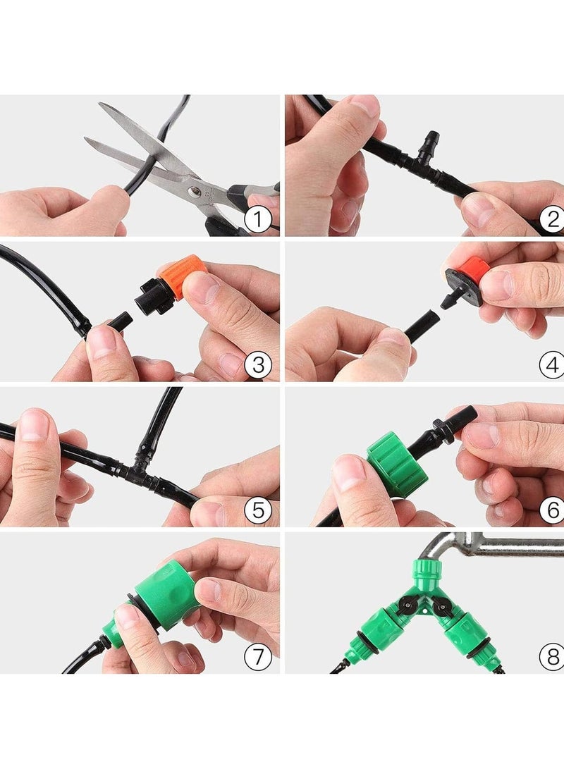 عام التلقائي مايكرو بالتنقيط الري عدة 30 متر توفير المياه حديقة الدفيئة الري رذاذ الذاتي سقي أطقم التلقائي الباحة التغشية نظام سقي النبات - Image 5