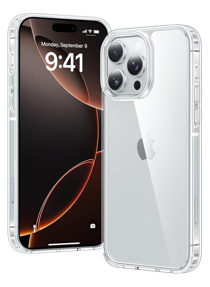 Mismo Clear Shockproof Case for iPhone 16 Pro Max – Ultra Thin Transparent TPU Cover, Anti-Scratch & Anti-Yellowing Crystal Clear Protective Bumper Case - Clear - Image 1