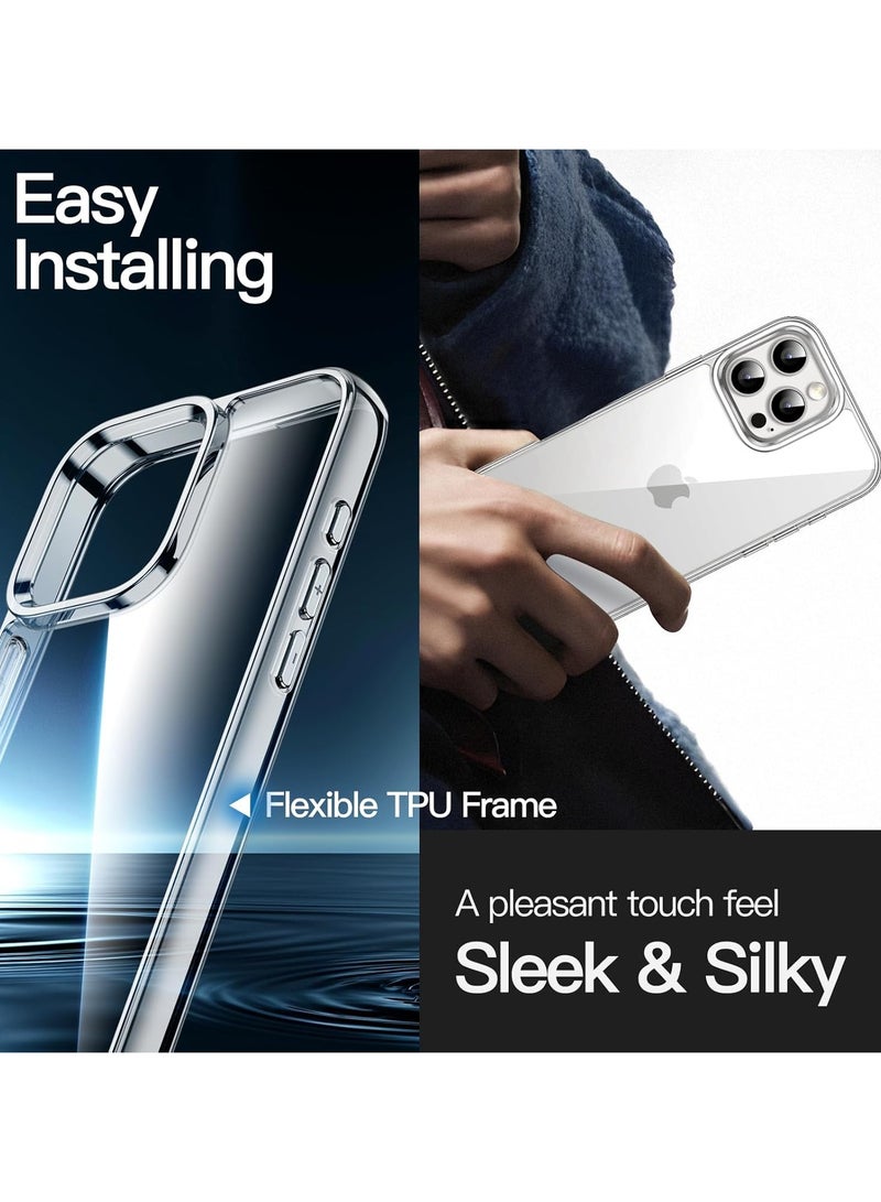 Mismo Clear Shockproof Case for iPhone 16 Pro Max – Ultra Thin Transparent TPU Cover, Anti-Scratch & Anti-Yellowing Crystal Clear Protective Bumper Case - Clear - Image 2