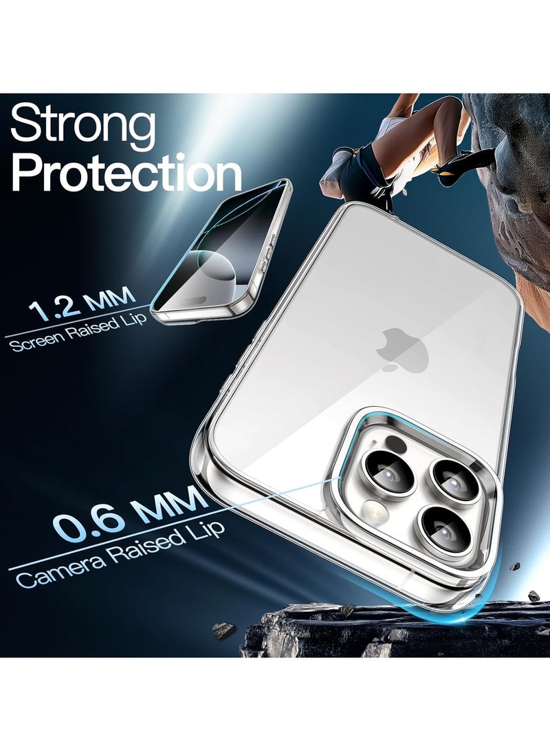 Mismo Clear Shockproof Case for iPhone 16 Pro Max – Ultra Thin Transparent TPU Cover, Anti-Scratch & Anti-Yellowing Crystal Clear Protective Bumper Case - Clear - Image 4