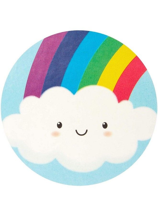 Blue Panda 1000 Pcs Rainbow Cloud And Sunshine Sticker Roll For Kid'S Birthday Party Favors Decorations And Classroom Gifts 8 Cute Smiley Face Designs (1.5 Inches)  - Image 4