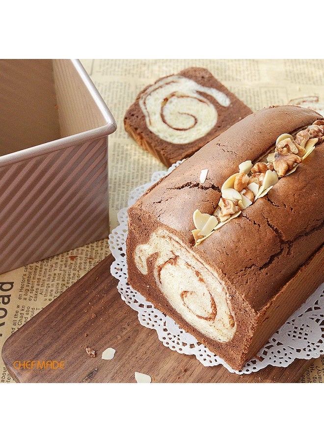 CHEFMADE WK9054c Non-Stick Corrugated Loaf Pan with Cover, 450g - Image 3