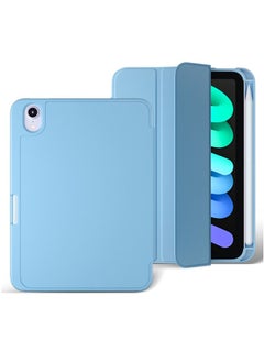 iPad Mini 6 Cover with Pencil Holder Silicone Smart Folding Case Compatible with Apple iPad Mini 6 2021 8.3 Inch