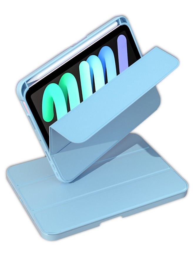 BORTONY - iPad Mini 6 Cover with Pencil Holder Silicone Smart Folding Case Compatible with Apple iPad Mini 6 2021 8.3 Inch - Image 1