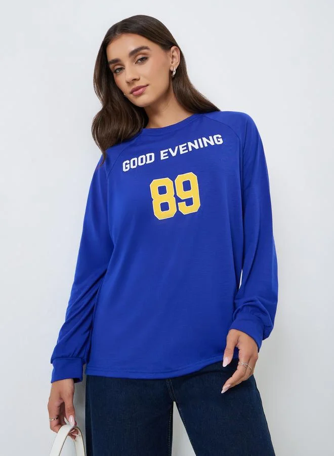 Women Graphic Print Raglan Sleeve T-Shirt