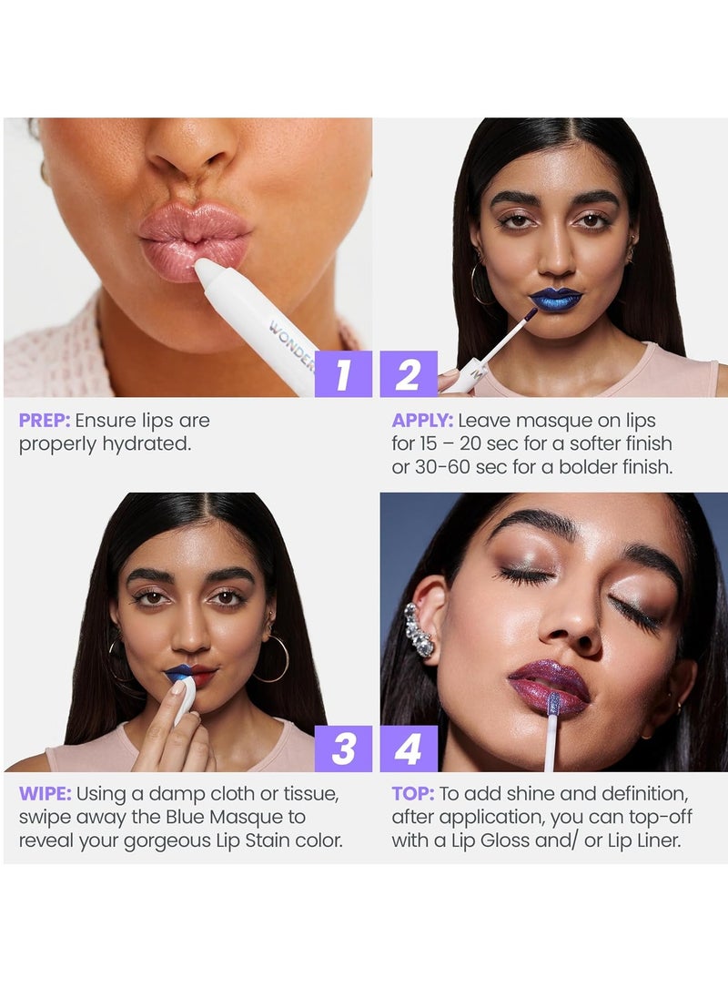 Wonderskin - Wonderskin Wonder Blading Lip Stain Peel Off Masque - Long Lasting, Waterproof and Transfer Proof Nude Lip Tint, Matte Finish Peel Off Lip Stain (Whimsical Masque) - Image 1