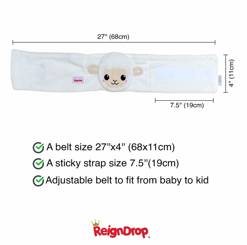 ReignDrop Colic Relief for Newborns – Gas Relief Set with Belly Band, Gel Pack, Storage Bag – Soothing Calming Warm or Cold Compression Baby Belly Belt (Lamb Gel Pack) - Image 2
