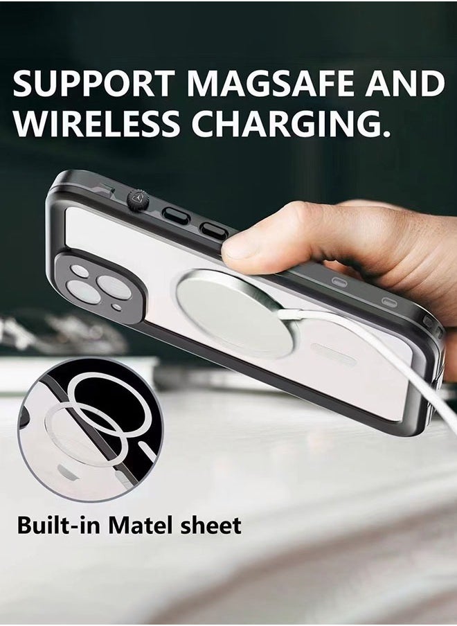 Motim iPhone 14 Plus Magnetic Case Waterproof Case, Full Protective Case with Screen Protector, Heavy Duty Protective Shockproof Hard Back Cover for iPhone 14 Plus  - Image 3