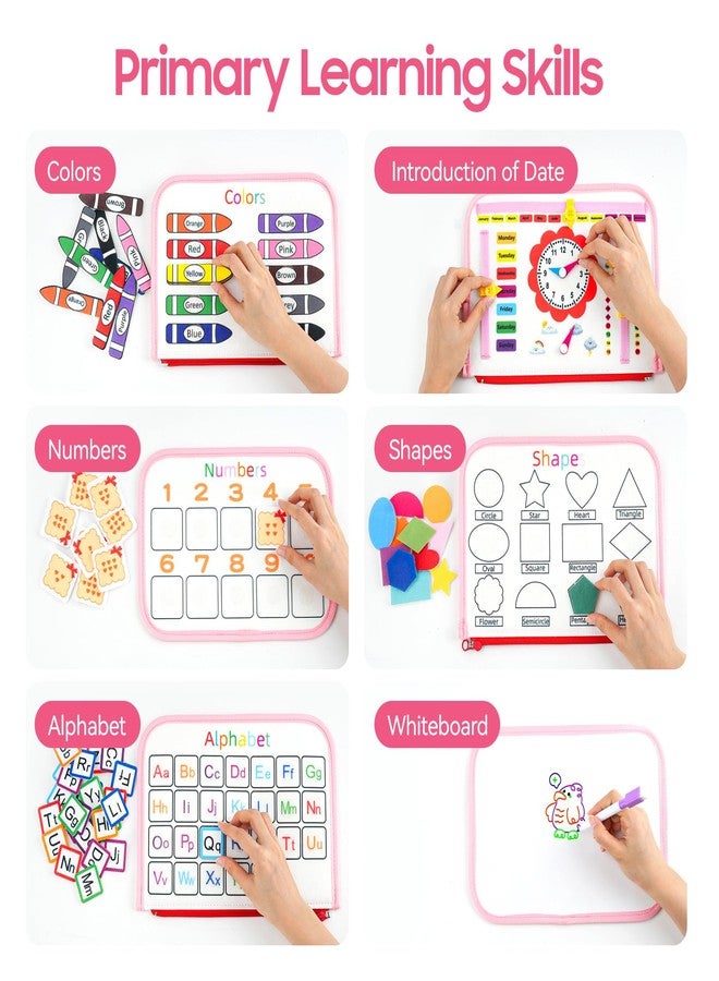 Hurdaos Montessori Toy Busy Book for Toddlers 1-3, Birthday Gifts for 1 2 3 Year Old Girls, Travel Activity Book & Sensory Learning Toy 1 2-4 Year Old Girl, Educational Busy Board for Fine Motor Skills - Image 3