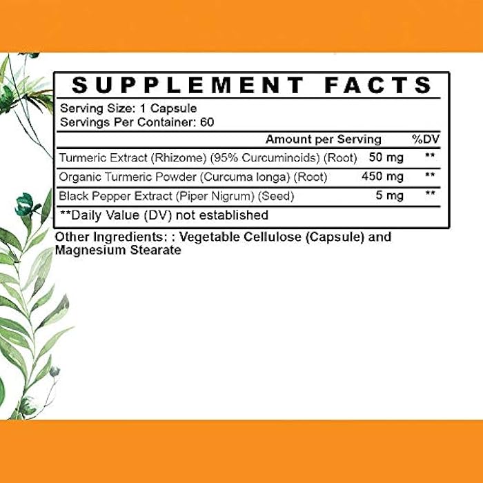 Angry Supplements Vegan Turmeric Curcumin with Black Pepper Extract (60 Veggie Capsules-2 Month Supply), 95% Curcuminoids - All Natural Powerful Antioxidant for Joint Support and Relief (1-Bottle) - Image 2