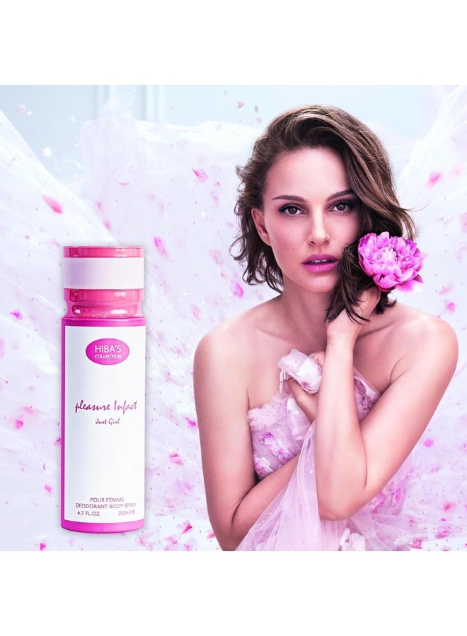هيبا'ز كوليكشن بخاخ الجسم مزيل العرق جاست جيرل بور فيم من بليجر إنفاكت - عطر فاخر للنساء، 6.7 أونصة سائلة / 200 مل - نضارة تدوم طويلاً وتركيبة صديقة للبشرة - Image 2