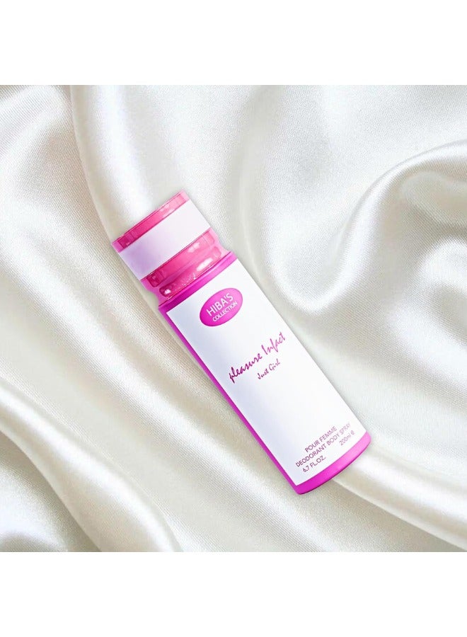 هيبا'ز كوليكشن بخاخ الجسم مزيل العرق جاست جيرل بور فيم من بليجر إنفاكت - عطر فاخر للنساء، 6.7 أونصة سائلة / 200 مل - نضارة تدوم طويلاً وتركيبة صديقة للبشرة - Image 4