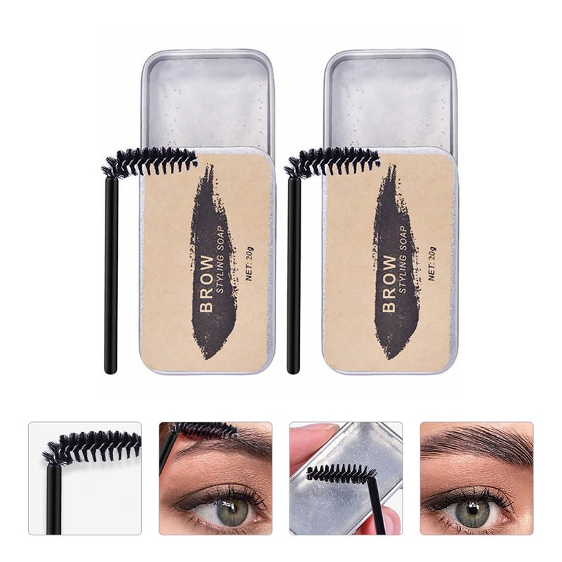 2 Sets Eyebrow Soap with Brows Styling Soap Wild Eyebrow Styling - Image 2