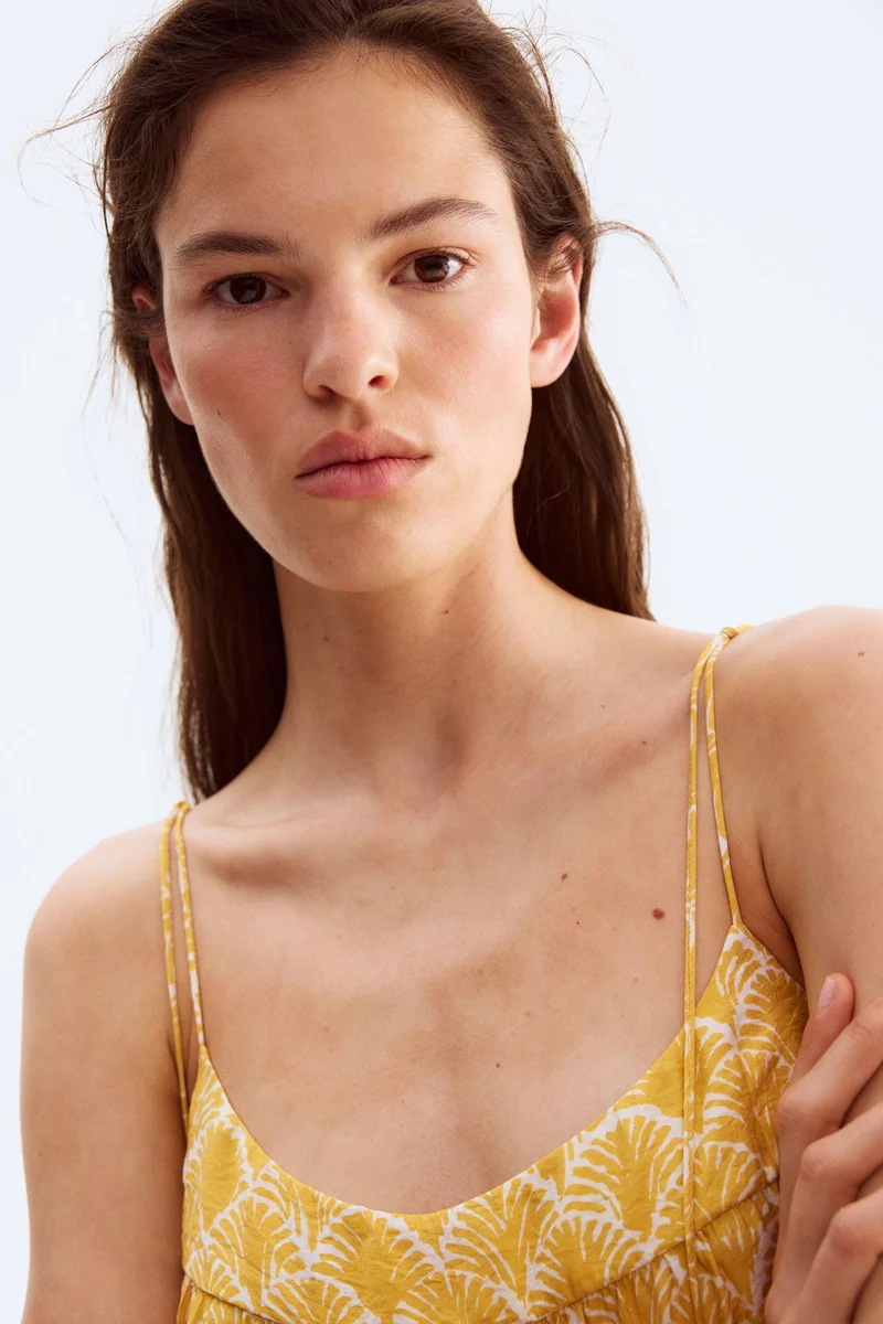 اتش اند ام فستان ماكسي بشريط للربط