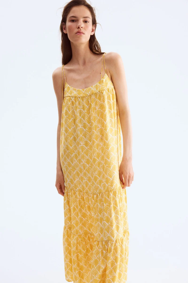 اتش اند ام فستان ماكسي بشريط للربط