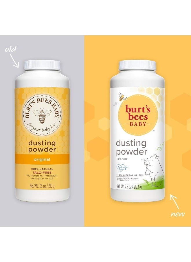 Burt's Bees Baby - Burt's Bees Baby 100% Natural Dusting Powder, Talc-Free Baby Powder - 7.5 Ounce Bottle (Pack of 3) - Image 1