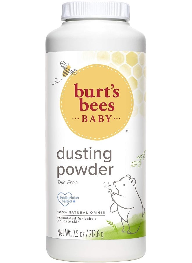 Burt's Bees Baby - Burt's Bees Baby 100% Natural Dusting Powder, Talc-Free Baby Powder - 7.5 Ounce Bottle (Pack of 3) - Image 1