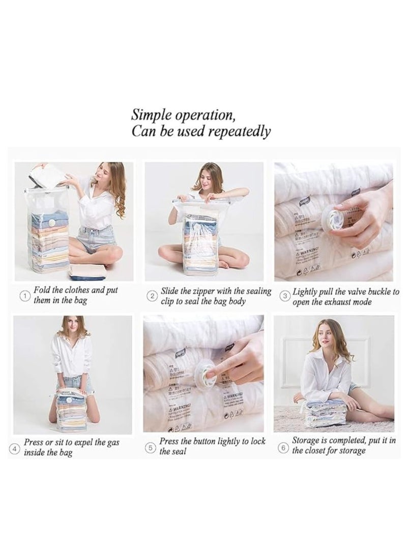 Yuwell Vacuum Storage Bag Space Saver Pressure Bag for Storing Clothes Beddings Towels Reusable And Wear Resistant 12 Pcs 60X80CM  - Image 5
