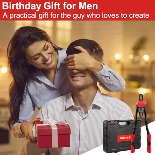 WETOLS أداة تثبيت المسامير WETOLS 16"، مجموعة أدوات احترافية مع 11 رأس قياس متري وبوصة M3 M4 M5 M6 M8 M10 M12، 10-24، 1/4-20، 5/16-18، 3/8-16، 110 قطعة من المسامير وحقيبة حمل - WE-889 - Image 5