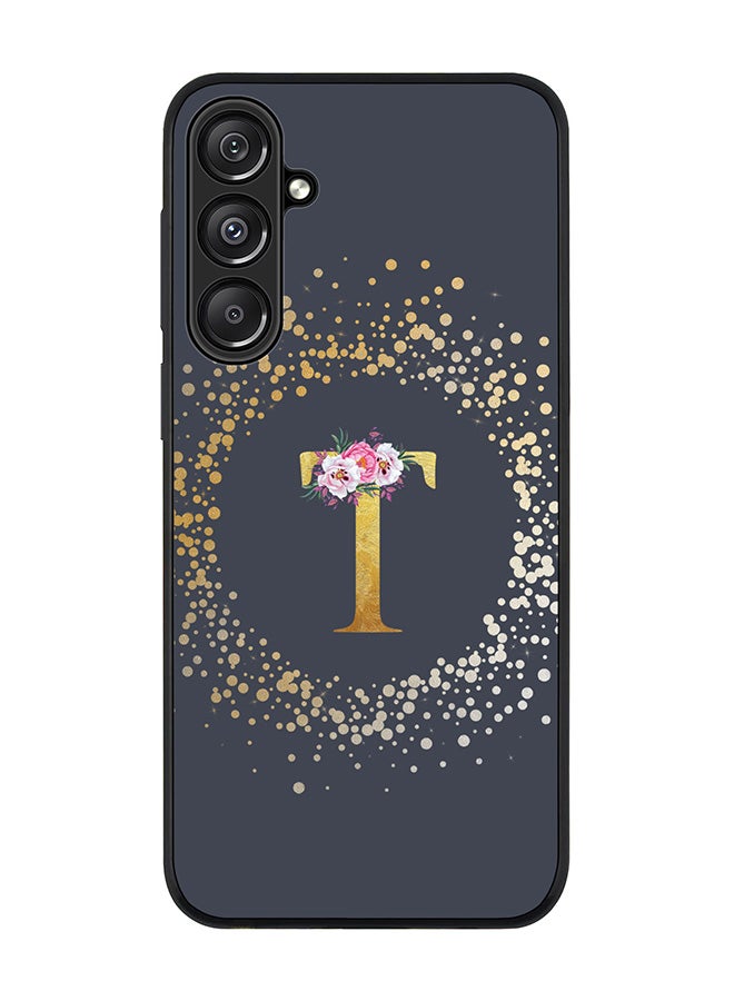 Stylizedd غطاء لهاتف سامسونج جالاكسي A16 / A16 5G، حماية كاميرا نحيفة، غطاء هاتف مقاوم للصدمات - تصميم مخصص مزخرف - T (رمادي)  - Image 1