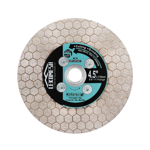 LEKOMESH Diamond Blade for Angle Grinder 45 Inch 115mm Tile Cutting Disc Tile Grinder Blade DoubleSided Diamond Cutting Wheel for Porcelain Ceramic Marble Granite 5811 Thread - Image 1