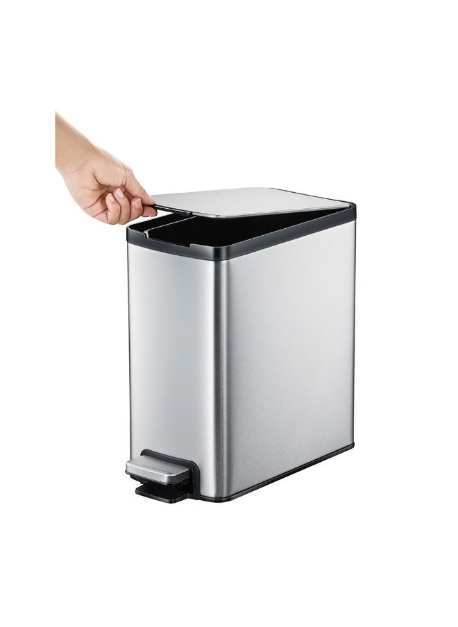 DANUBE HOME EKO 5L Edison Slim Step Bin – Space-Saving Stainless Steel Pedal Trash Can with Soft Close Lid for Kitchen, Bathroom, Office, Bedroom – Modern Waste Bin  - Image 3