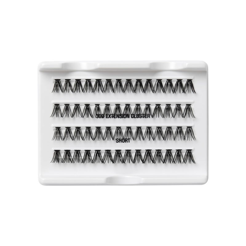 iEnvy iâ€¢ENVY 30D Extension Cluster Individual Lashes, Easy to Apply, Flat Tapered-End Root, Pre-Fanned Volume Lashes, J Curl with Soft Fiber, Quick Application for Salon Quality & Result (Short-56Clusters) - Image 2