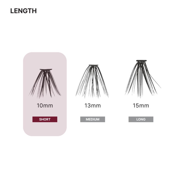 iEnvy iâ€¢ENVY 30D Extension Cluster Individual Lashes, Easy to Apply, Flat Tapered-End Root, Pre-Fanned Volume Lashes, J Curl with Soft Fiber, Quick Application for Salon Quality & Result (Short-56Clusters) - Image 5