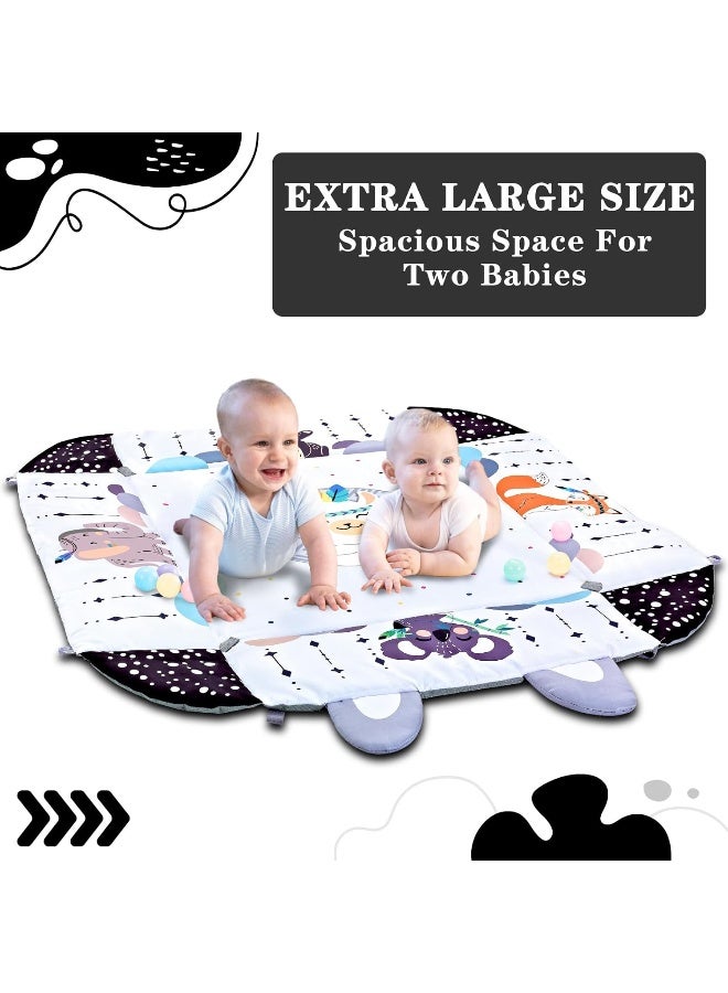 TFDER 7-in-1 Baby Play Gym, Infant Non-Slip Activity Blanket, Crawling Mat with Play Arch and Sensory Toys - Image 5