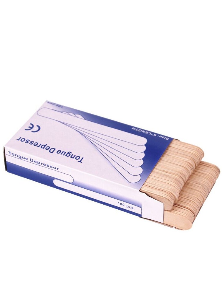 AEENAA 300-Pieces Disposable Wooden Tongue Depressor Waxing Spatula  - Image 2