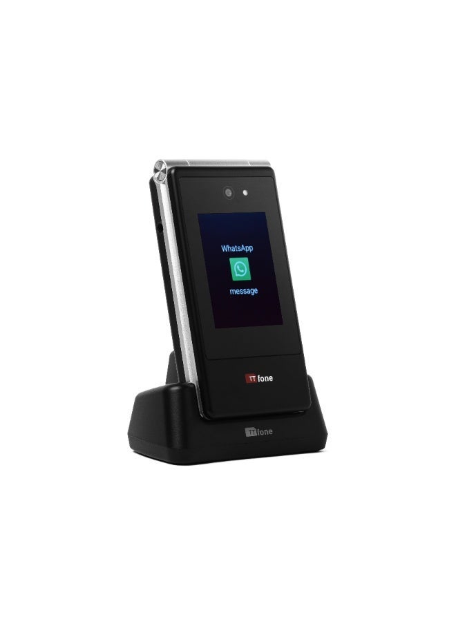 تي تي فون هاتف TTfone TT990 قابل للطي بتقنية 4G ونظام Android 14 (بدون خدمات Google)، مع واتساب، شاشة لمس 3.5 بوصة، زر SOS للطوارئ، أزرار كبيرة، وذاكرة 64 جيجابايت - Image 5