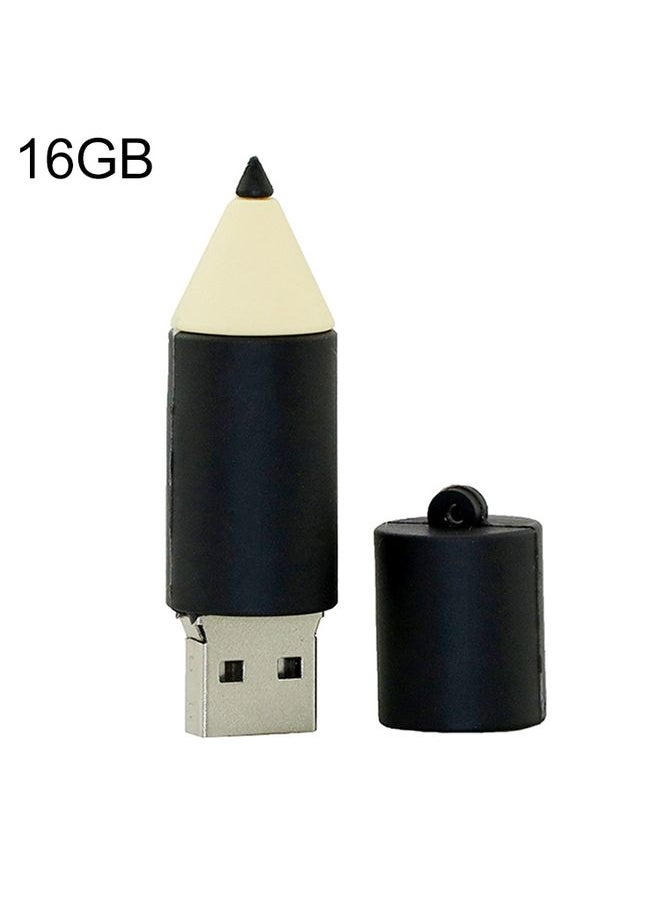 BURAQ 16GB Pencil Shape USB Flash Disk(Black)  - Image 1