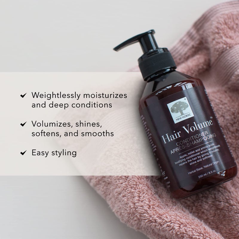 New Nordic Hair Volume Conditioner, Creamy Herbal Recipe to Weightlessly Hydrate, Volumize, Soften & Shine, Vegan, Clean Ingredients, 8.5 Fl Oz - Image 2