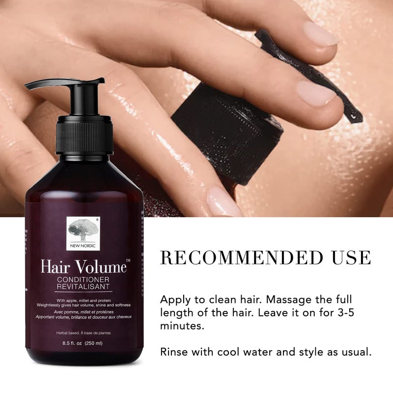 New Nordic Hair Volume Conditioner, Creamy Herbal Recipe to Weightlessly Hydrate, Volumize, Soften & Shine, Vegan, Clean Ingredients, 8.5 Fl Oz - Image 4