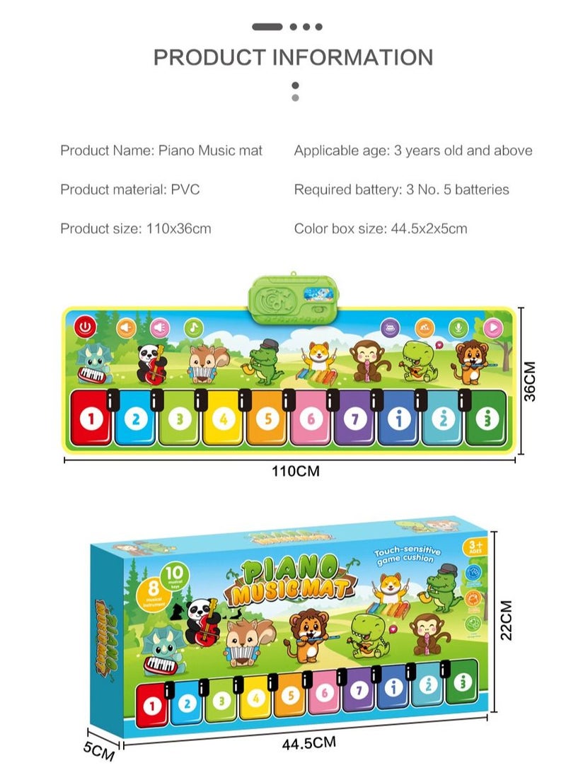 LIXADA - Children's Music Blanket Piano Multifunctional Animal Music Parent-child Game Dancing Blanket - Image 1