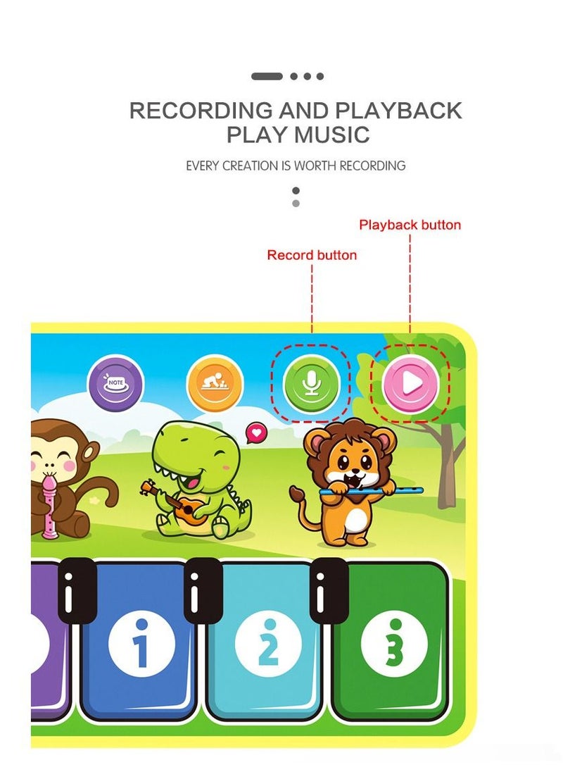 LIXADA Children's Music Blanket Piano Multifunctional Animal Music Parent-child Game Dancing Blanket  - Image 3