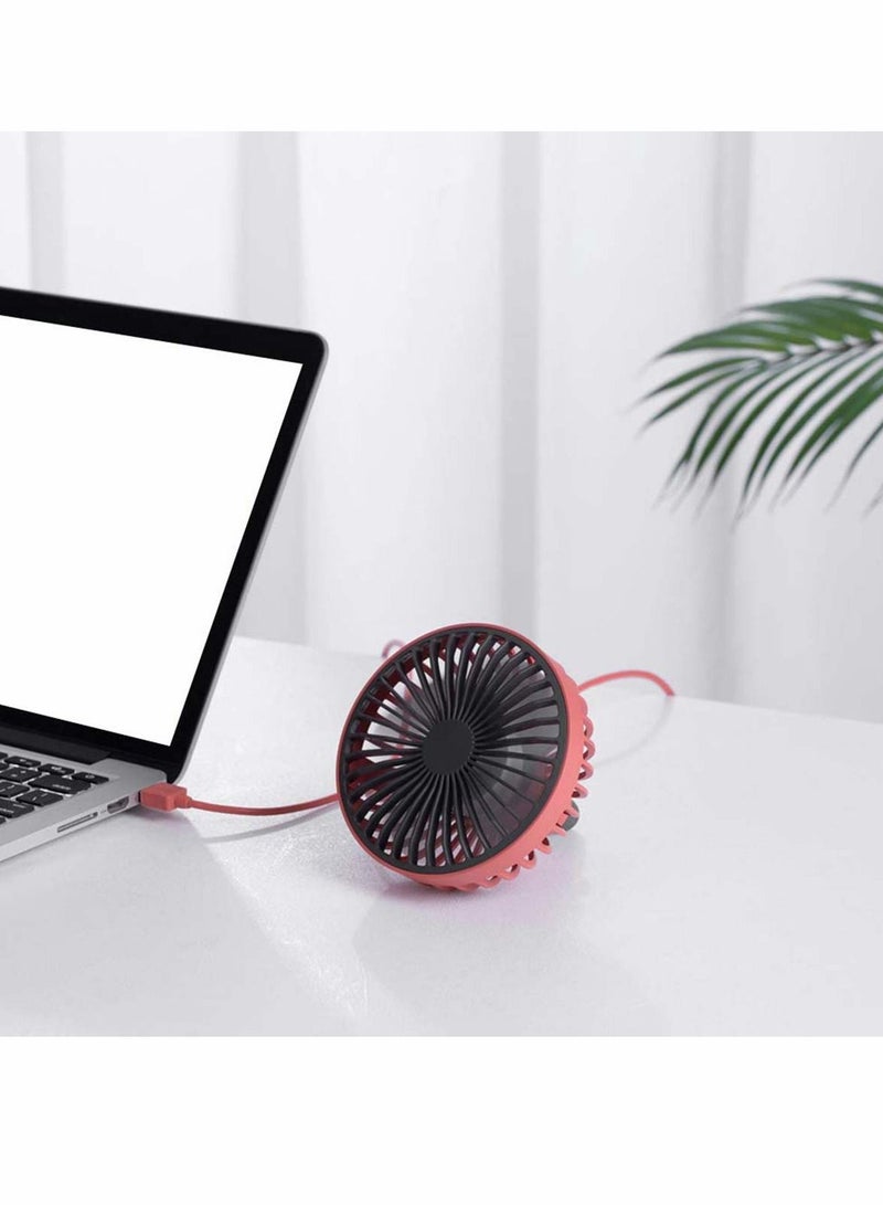 Excefore Stylish Vehicle Air Vent Mounted Fan Car Accessories Portable Personal Fan Car Cooling Fan with 360-degree Rotation and Adjustable 3 Speed Quiet Air Vent Mounted 5V USB Cooling Fan - Image 3