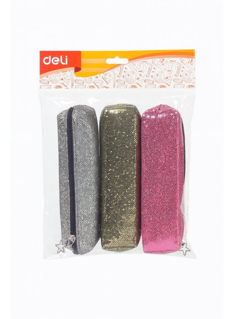 Deli Sparkle Trio Pencil Case Combo (3 Pack) - Image 2