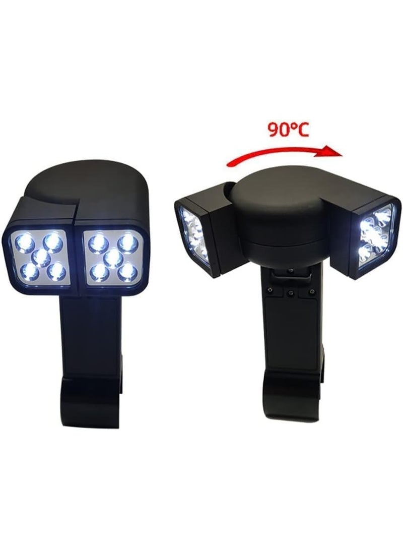 LED BBQ Grill Light with Adjustable Clamp, Super Bright Dual Head Grill Lamp, 10 LED, 90° Rotatable, Heat Resistant, Battery Powered, for Outdoor Cooking, Camping, Black - Image 5
