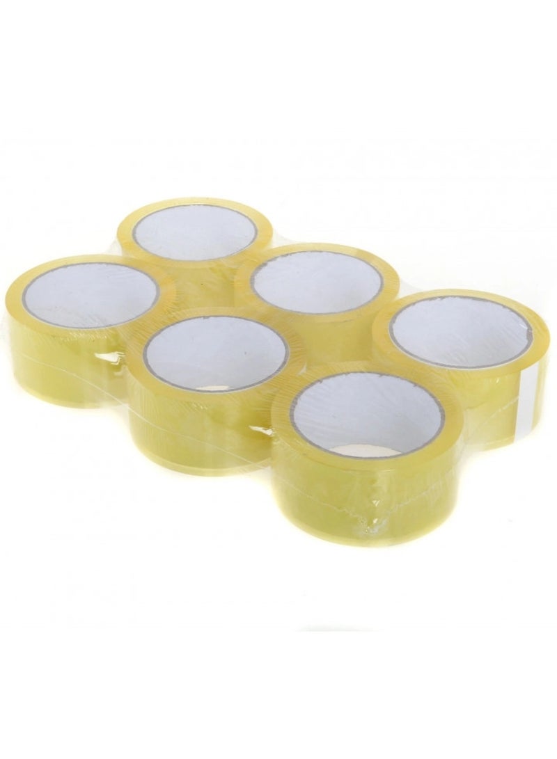 Yuwell Clear Packing Tape, 150MX48MM 50 Microns Strong Heavy Duty Packaging Tape for Sealing Parcel Boxes, Moving Boxes Houses, Large Postal Bags, Office Supplies Tape Box Tape Seal Tape (12 Roll)  - Image 2