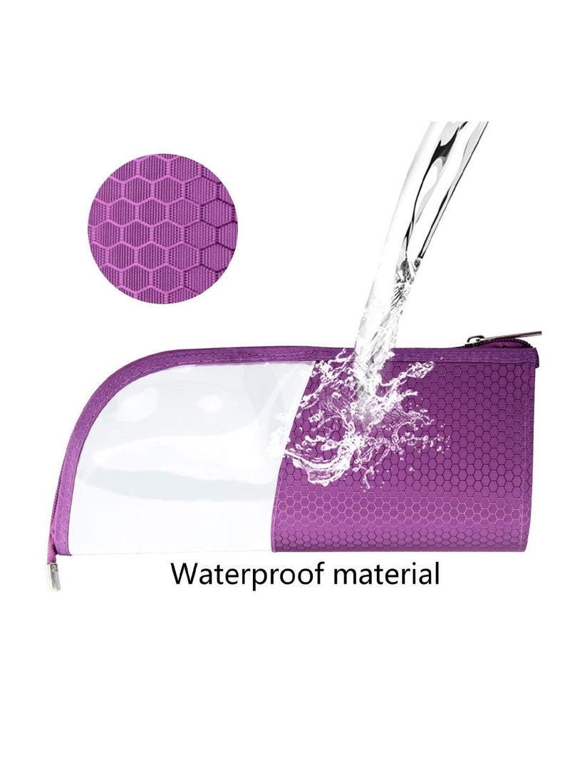 MARGOUN حافظة فرش المكياج منظم حقيبة قلم متعددة الوظائف شفافة مستحضرات التجميل حقيبة أدوات التجميل والقرطاسية - Image 4